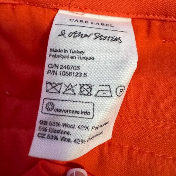 & Other Stories Orange Pants in size 4 - Picture 7 of 8
